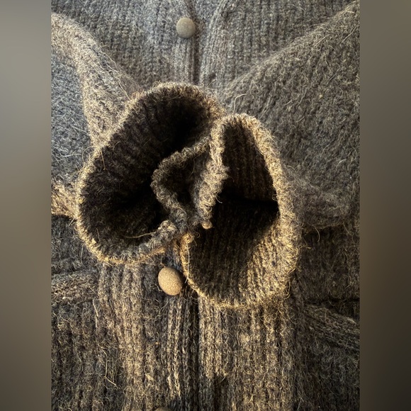 Vtg 60s Sears Sportswear 50/50 Mohair Wool Blend Grunge Cardigan Grey:Sz Small - Picture 15 of 16